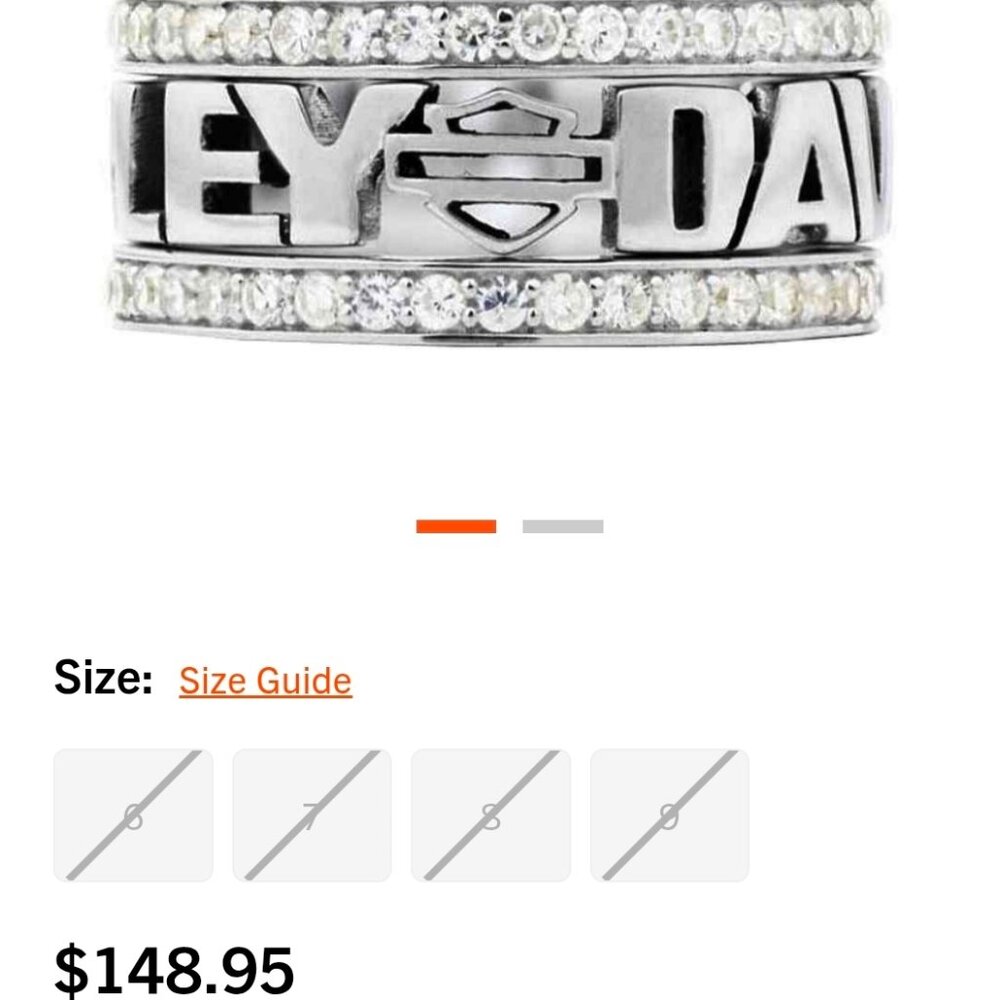 Harley-Davidson Sterling Silver Stackable 3 Rings - image 7